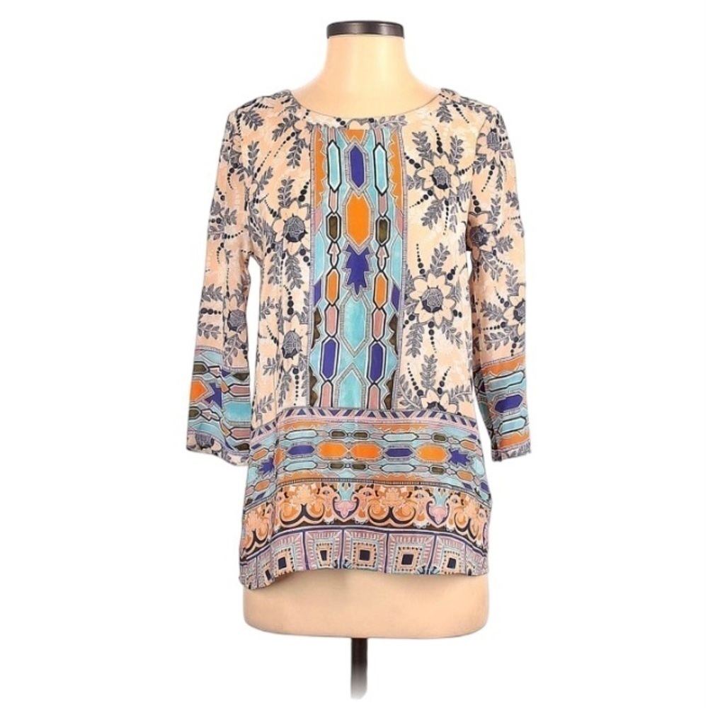 Anthropologie Maeve Silk Sidney Floral Blouse Top